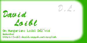 david loibl business card